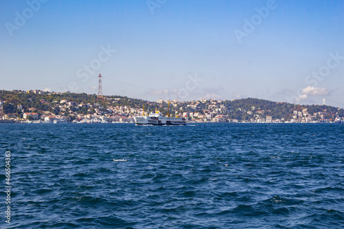 Beautiful view of the sea and landscapes of Istanbul in summer