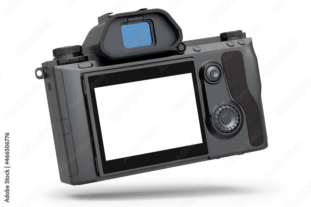 Concept of nonexistent DSLR camera isolated on a white background. Concept of nonexistent DSLR camera isolated on a white background.