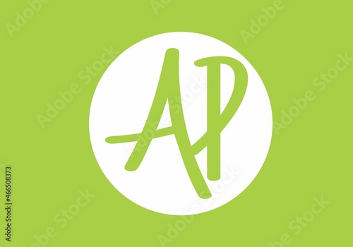Simple and clean graphic of AP initial letter