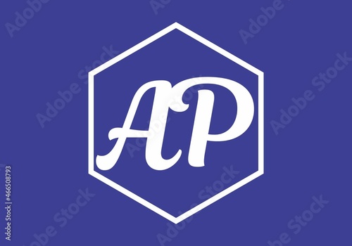 Simple and clean graphic of AP initial letter