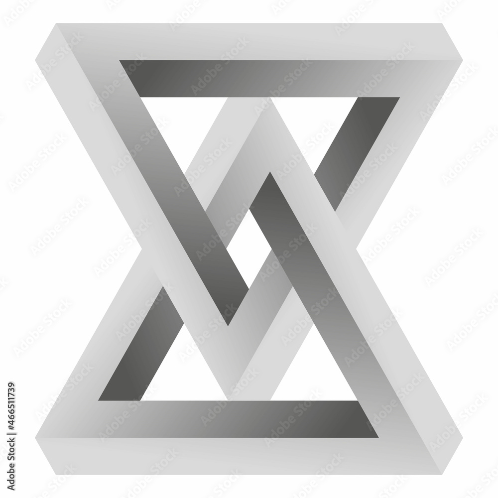 Penrose triangles isolated. vector illustration Penrose triangles isolated. vector illustration
