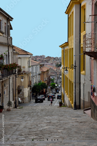 Fototapeta Naklejka Na Ścianę i Meble -  the pedestrian historic center of Vibo valentia Calabria Italy