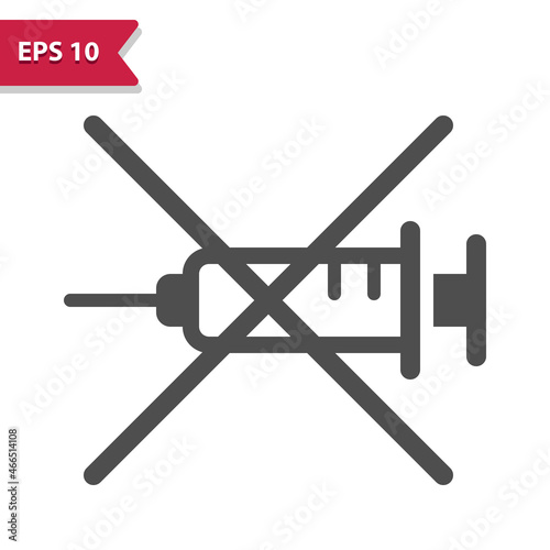 Anti-Vax Icon - Vaccine, Vaccination