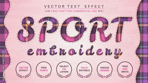 Sewing Master - Editable Text Effect, Font Style