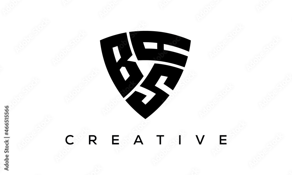 BSA letters logo, security Shield logo vector BSA letters logo, security Shield logo vector