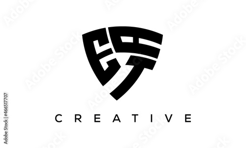 ETA letters logo, security Shield logo vector