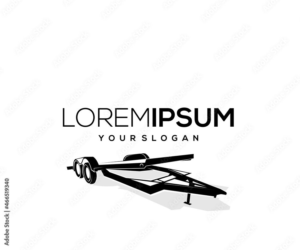 Fototapeta premium trailer logo design icon silhouette