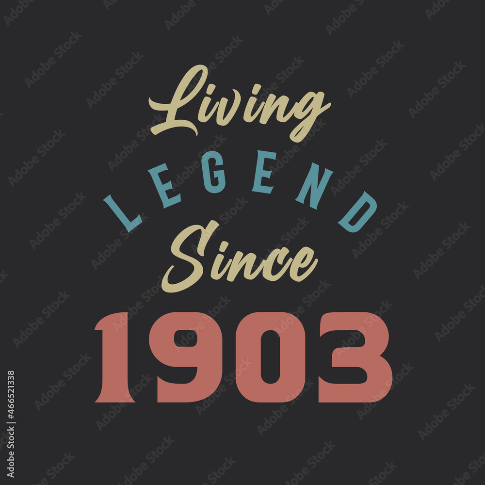 Living Legend since 1903, Born in 1903 vintage design vector