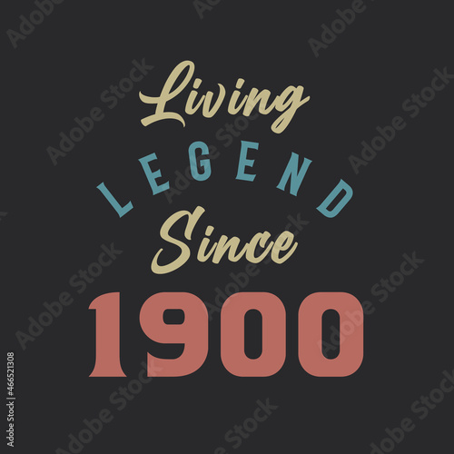 Living Legend since 1900, Born in 1900 vintage design vector