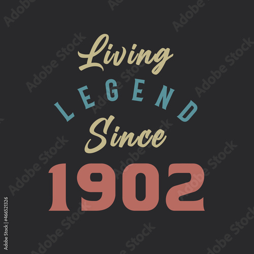 Living Legend since 1902, Born in 1902 vintage design vector