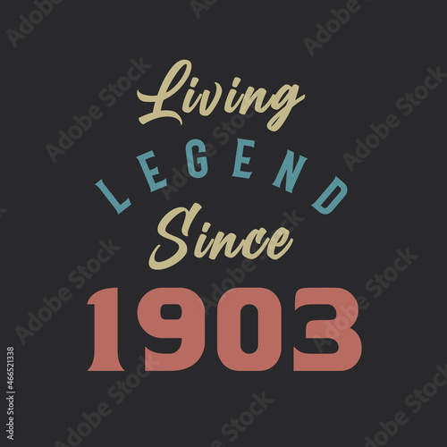 Living Legend since 1903, Born in 1903 vintage design vector