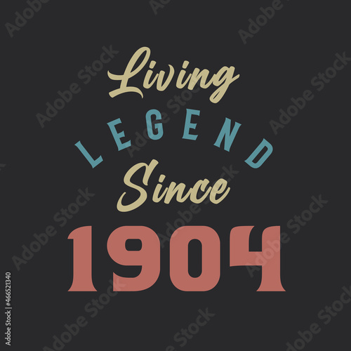 Living Legend since 1904, Born in 1904 vintage design vector
