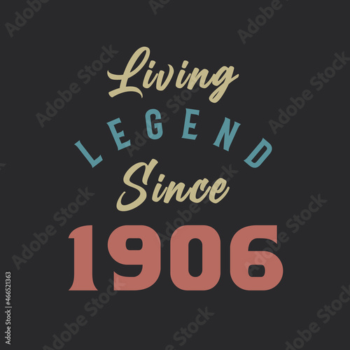 Living Legend since 1906, Born in 1906 vintage design vector
