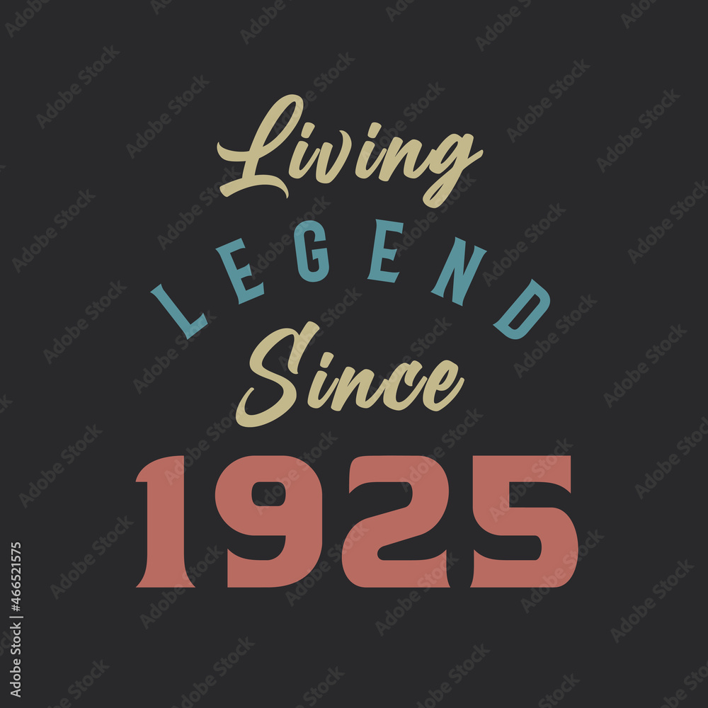 Living Legend since 1925, Born in 1925 vintage design vector