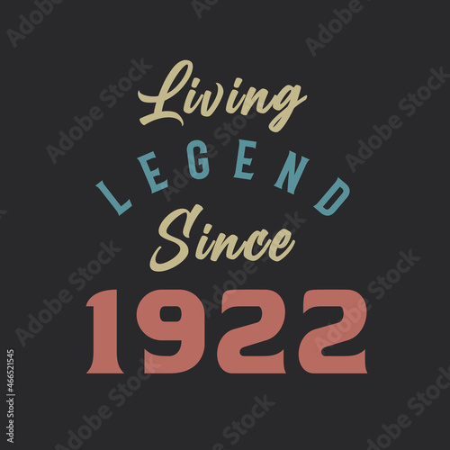 Living Legend since 1922, Born in 1922 vintage design vector