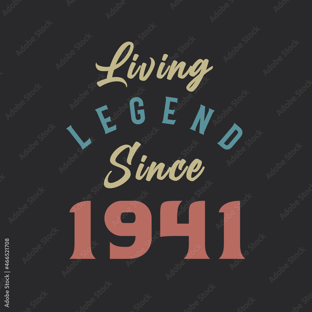 Living Legend since 1941, Born in 1941 vintage design vector