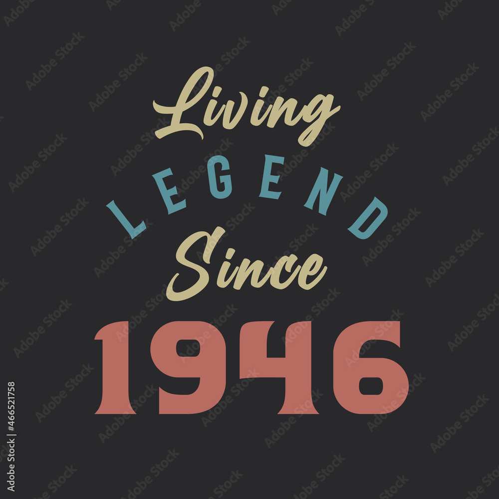 Living Legend since 1946, Born in 1946 vintage design vector