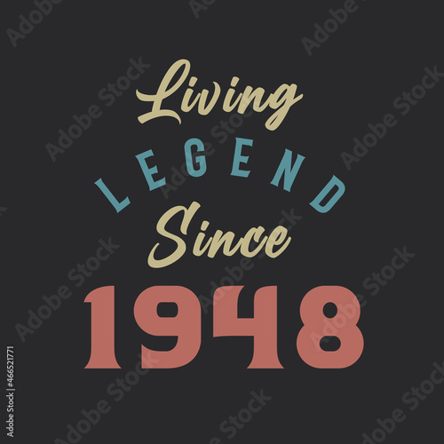 Living Legend since 1948, Born in 1948 vintage design vector