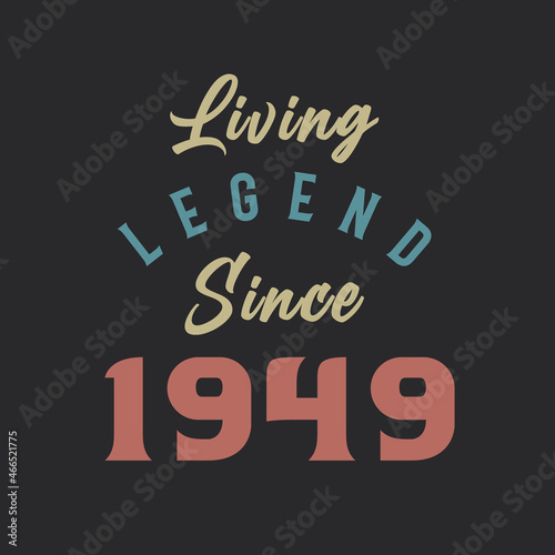 Living Legend since 1949, Born in 1949 vintage design vector