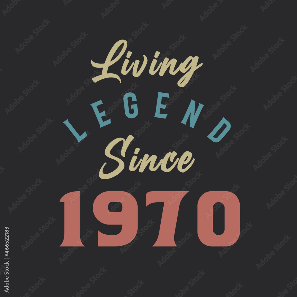 Living Legend since 1970, Born in 1970 vintage design vector