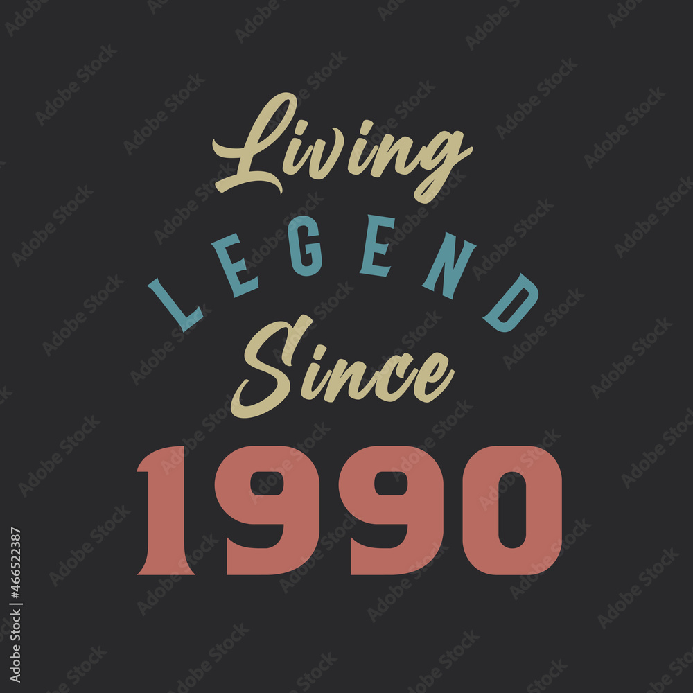 Living Legend since 1990, Born in 1990 vintage design vector