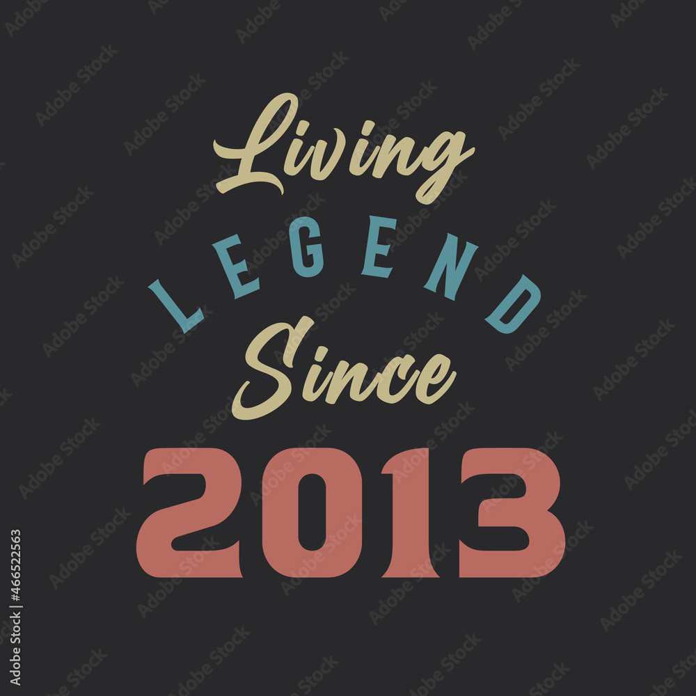 Living Legend since 2013, Born in 2013 vintage design vector