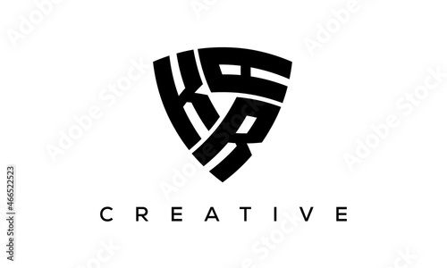 KRA letters logo, security Shield logo vector