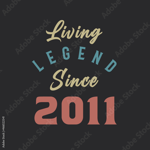 Living Legend since 2011  Born in 2011 vintage design vector