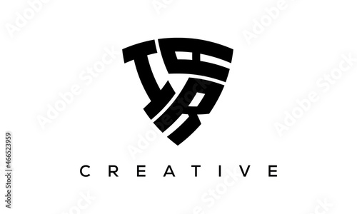 IRA letters logo, security Shield logo vector