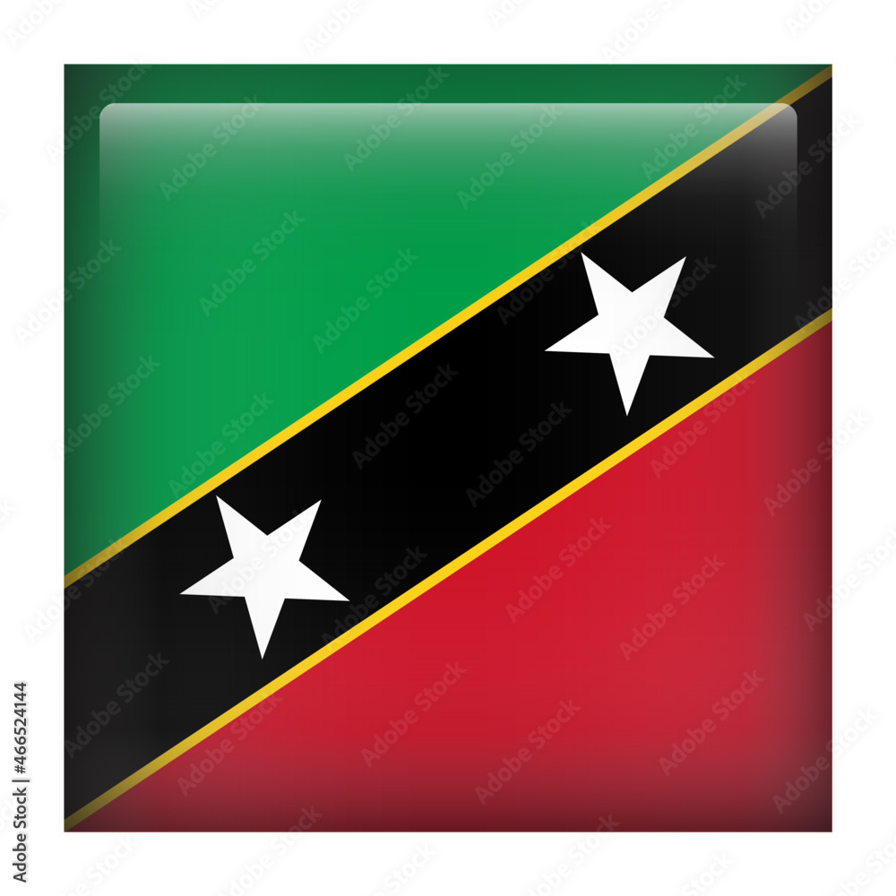 Saint Kitts and Nevis Square Country Flag button Icon Saint Kitts and Nevis Square Country Flag button Icon