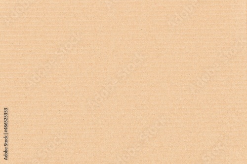 Close up of brown carton, cardbox or cardboard paper background texture flat lay