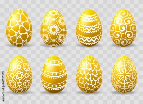 Golden easter eggs photo