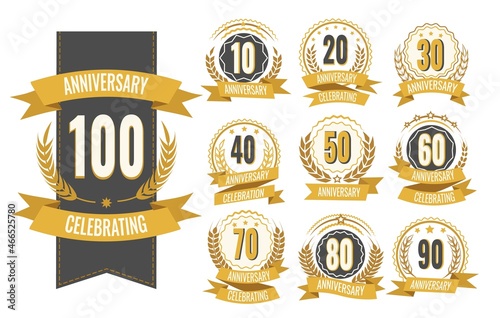 Anniversary numbers tags