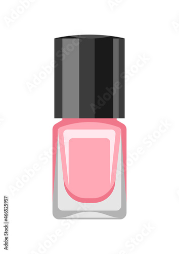 Illustration of nail polish. Make up item. Beauty and fashion image.