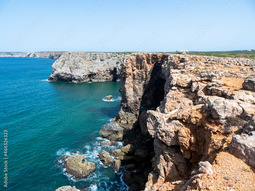 Portugal, the Algarve, Sagres, cliffs at Praia do Tonel Sagres