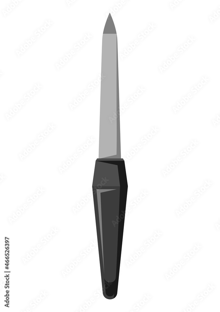 Metal nail file. Professional manicure and pedicure tool. Metal nail file. Professional manicure and pedicure tool.