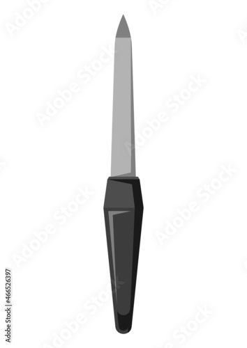 Metal nail file. Professional manicure and pedicure tool.