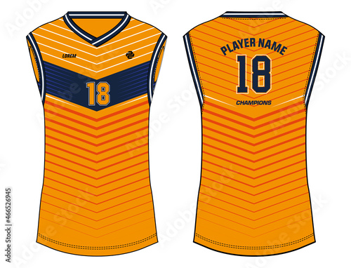 Women Sleeveless Tank top Sports t-shirt Jersey design concept Illustration suitable for girls and Ladies for Volleyball jersey, Soccer, netball, Football, badminton, tennis, Round neck sports uniform