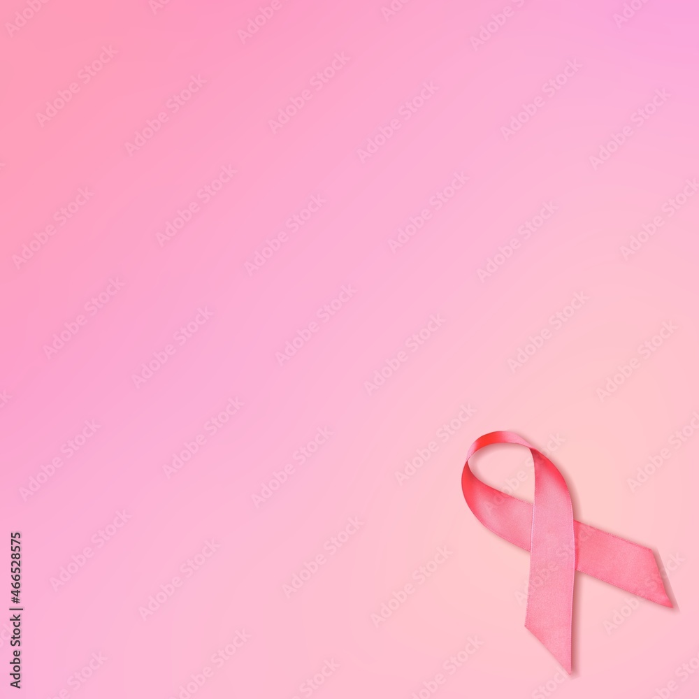 Soft pink bow from the breast cancer prevention campaign. pink October