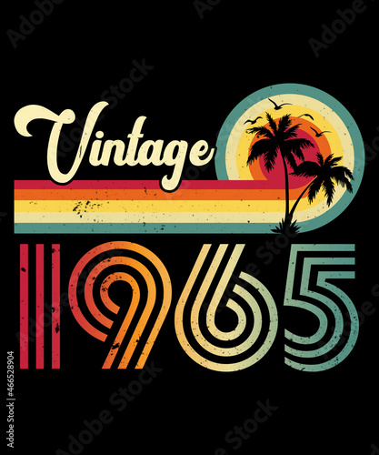 Vintage 1965 Birthday T-shirt Design