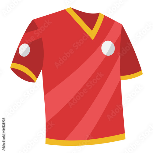 Icon of t-shirt. Sport equipment illustration. For training and competition design.