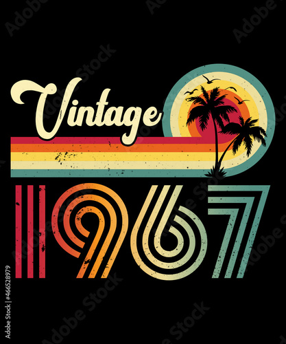 Vintage 1967 Birthday T-shirt Design