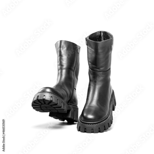 womens winter boots isolated on white background