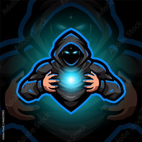 Wizard esport mascot logo design