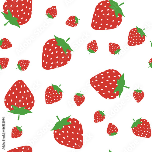 Simple Sweet Strawberry Seamless Pattern Background. Vector Illustration EPS10
