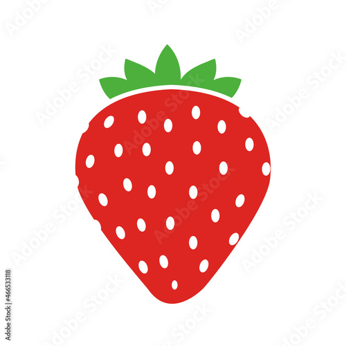 Simple Sweet Strawberry Icon. Vector Illustration EPS10