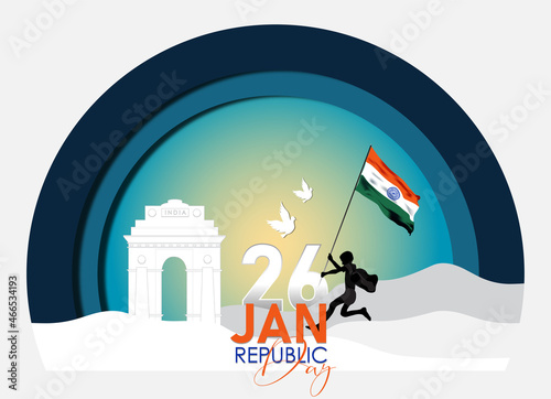 26 January, Happy Republic Day of India celebration.