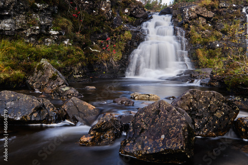 Fototapeta Naklejka Na Ścianę i Meble -  Stream in Long Exposure, Fairy Pools, Isle of Skye, Scotland,isle of skye,stream - body of water,long exposure,water,river,rock - object,motion,flowing