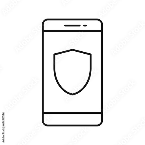 Smartphone protection icon flat design vector