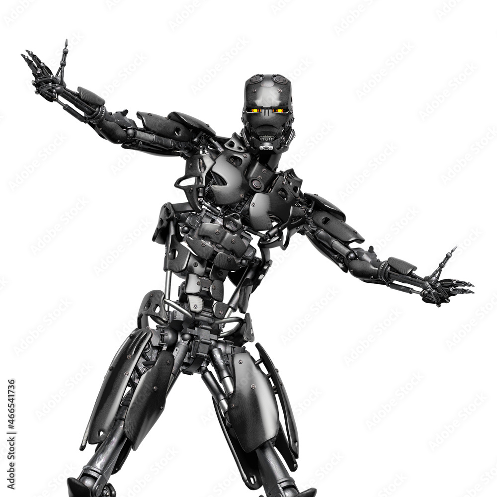 cyborg is with arms wide open cyborg is with arms wide open